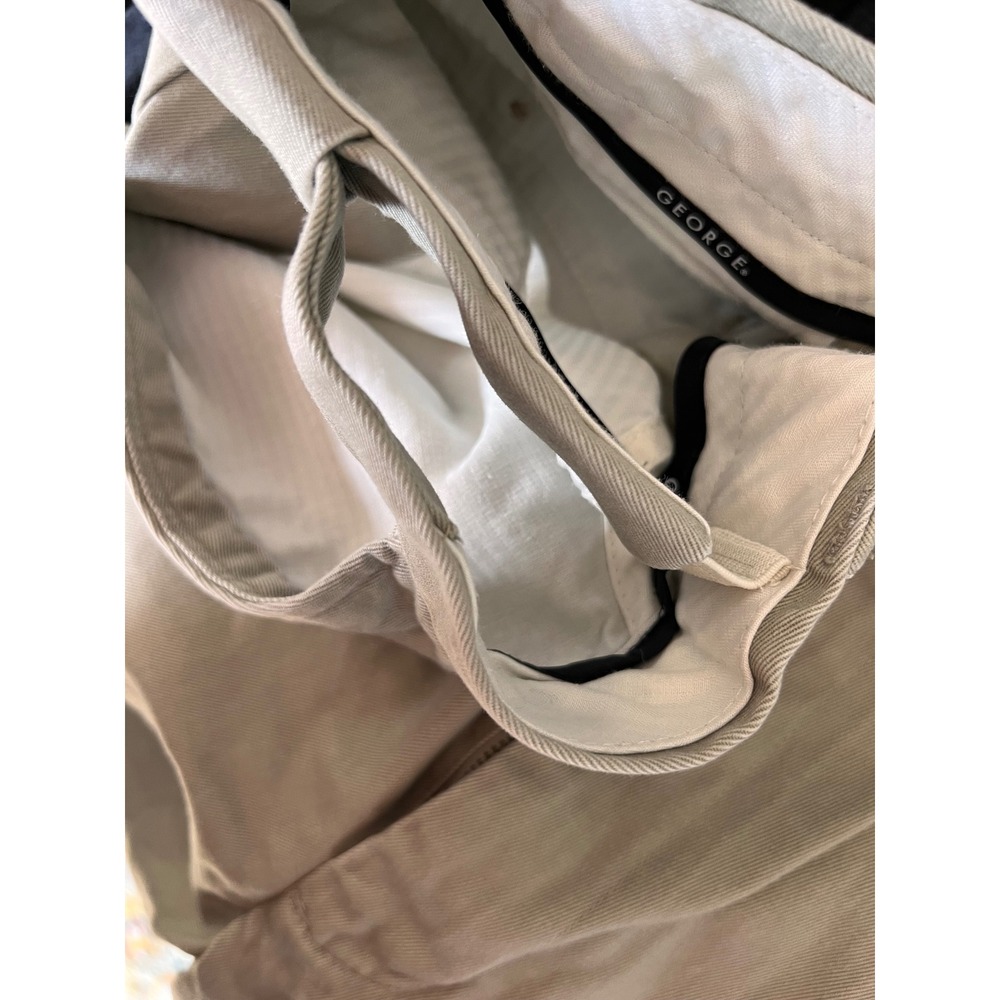George‎ Mens Barley Cotton Chino Pants Tan Straight Leg 38x32 GM00204E - Picture 6 of 12